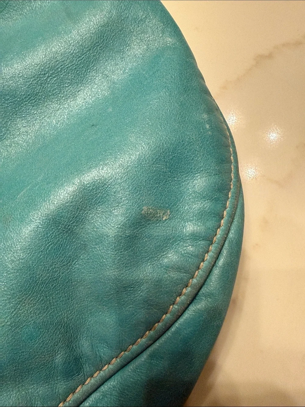 Miu Miu Turquoise Green Leather Tote Bag